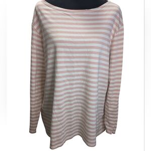 Gudrun Sjoden Striped Pink and White Women's Top Size XL